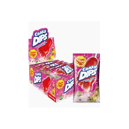Crazy dips fraise Chupa Chups 24x14gr